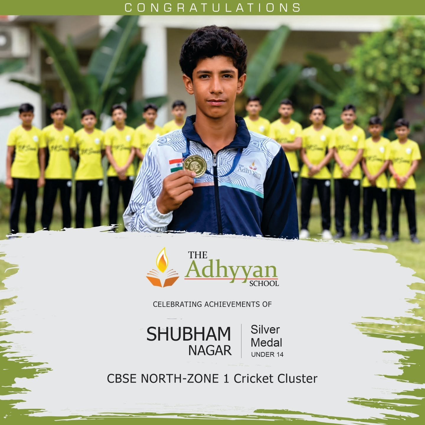 Cricket team victorious in CBSE North Zone Cricket Cluster Tournament - The Adhyyan School