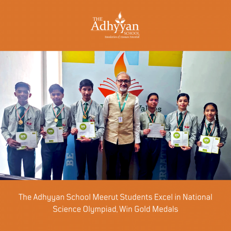 The Adhyyan School Meerut Students Excel in National Science Olympiad, Win Gold Medals